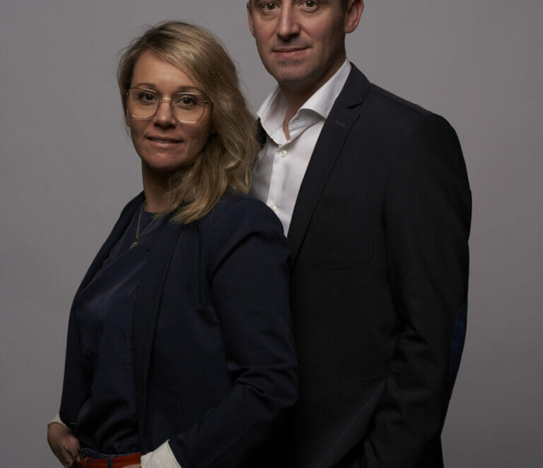 Cédric et Stéphanie Moulin, dirigeants de Direct Habitat (Orpi Pro)